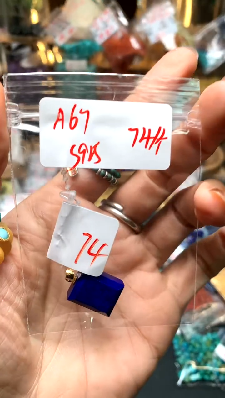 银S925镶嵌青金石吊坠(不含链)A67青金牌子