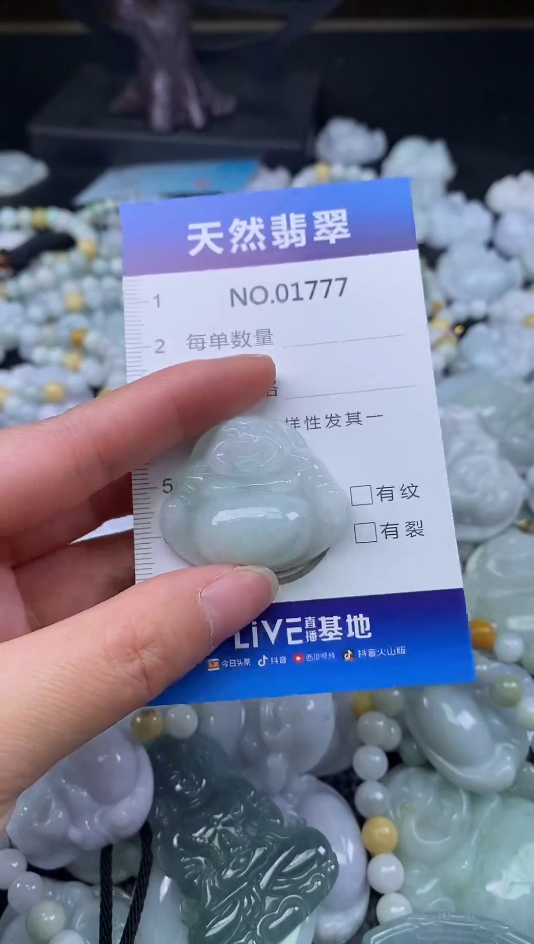 颈饰未镶嵌翡翠天然缅甸翡翠1777