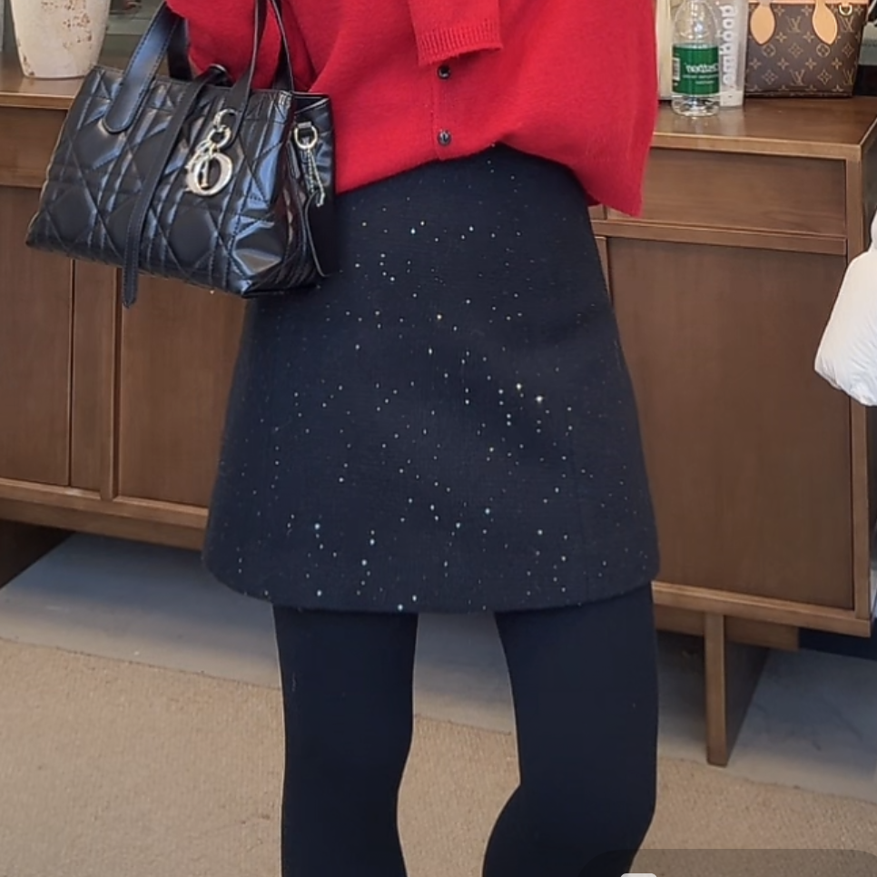 贝姐同款【亮闪闪半身裙】秋季新款~高腰显瘦包臀短裙158 SS