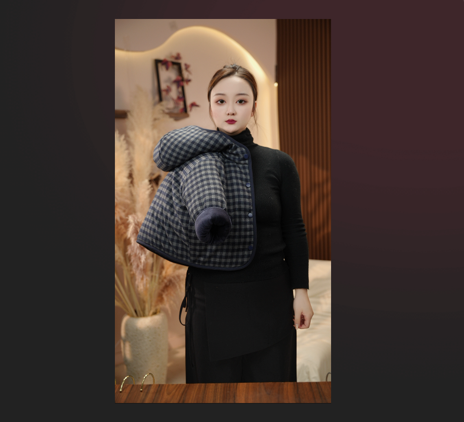 【三小织】冬季新款儿童洋气小众重磅时尚设计师加棉外套SDMW2238