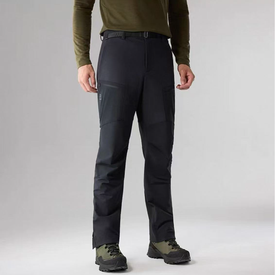 男士秋冬户外防风防水保暖加厚软壳登山休闲长裤2568