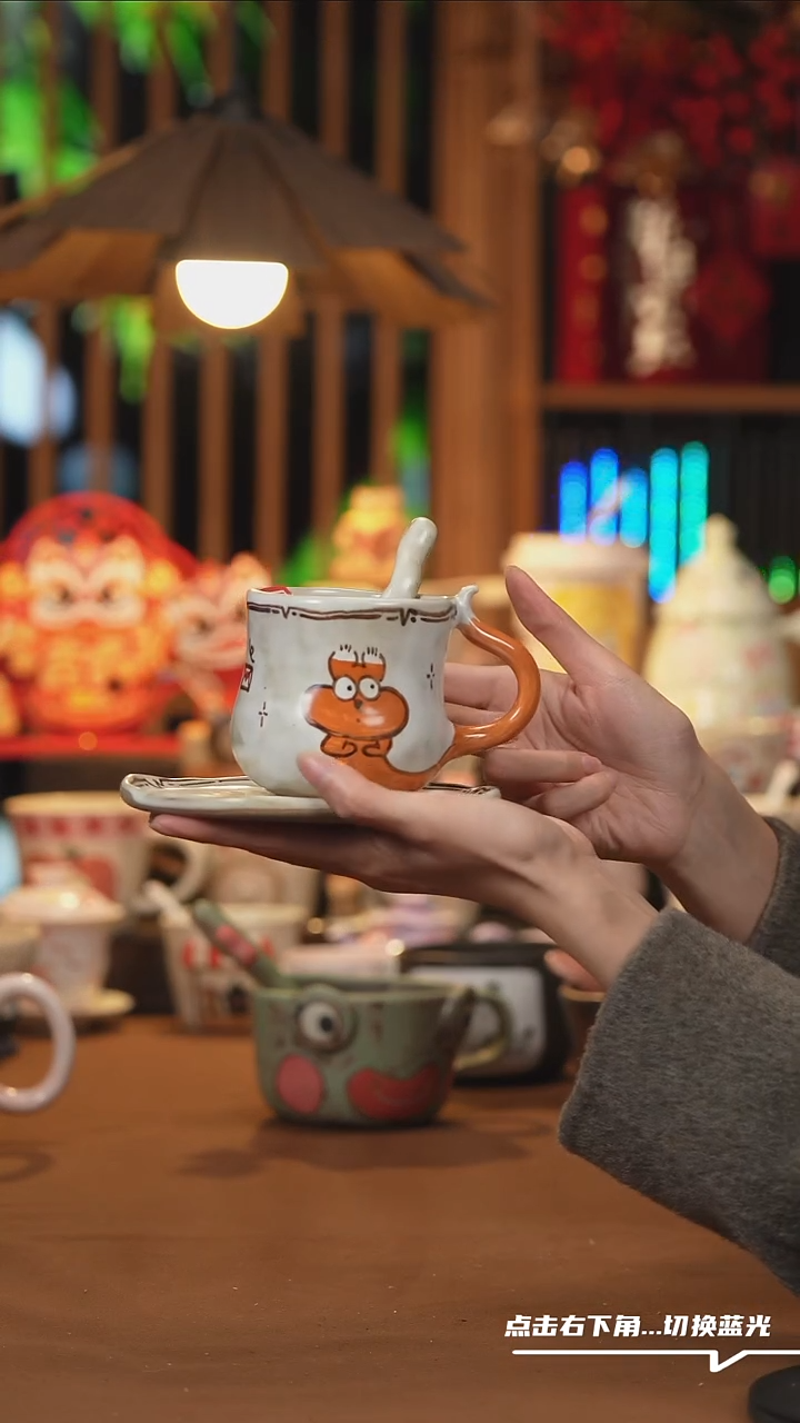 【闪购商品】杯子H020创意手绘陶瓷水杯