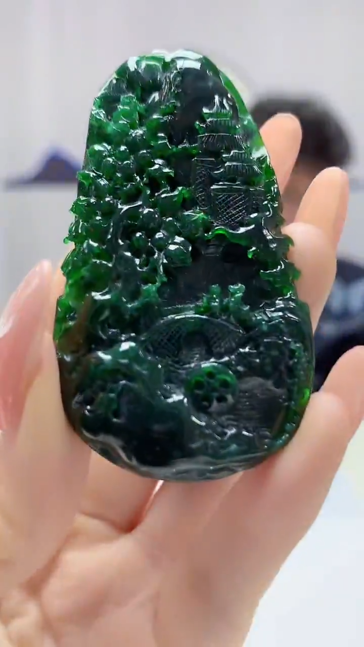 【闪购商品】定制翡翠未镶嵌4688DD-毛货挂件10