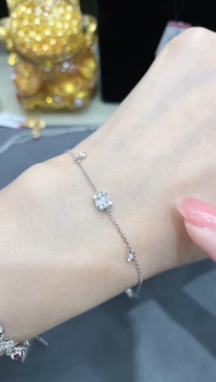 【闪购商品】手链18K金镶嵌钻石·
