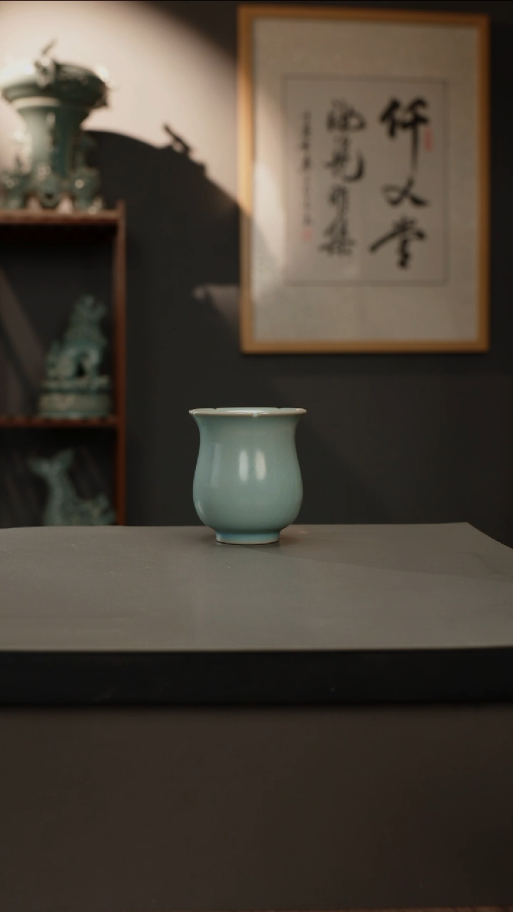 【闪购商品】杯仿古釉原矿 玉兰杯