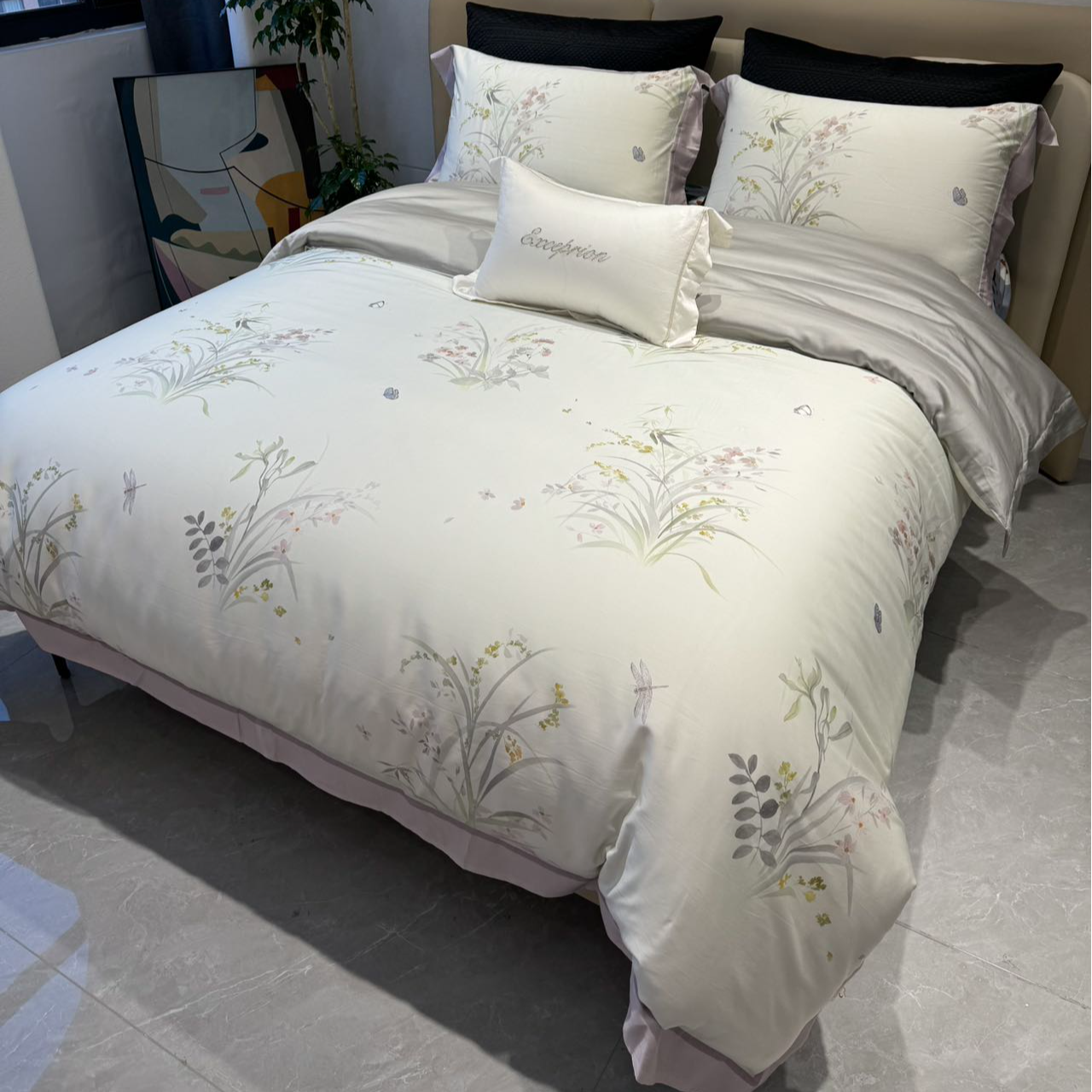 Moment 【暗香-紫】高端轻奢春夏四件套-天丝棉 