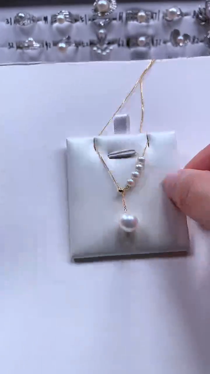 【闪购商品】海水珍珠颈饰18K金镶嵌海水珍珠18k人鱼泪项链