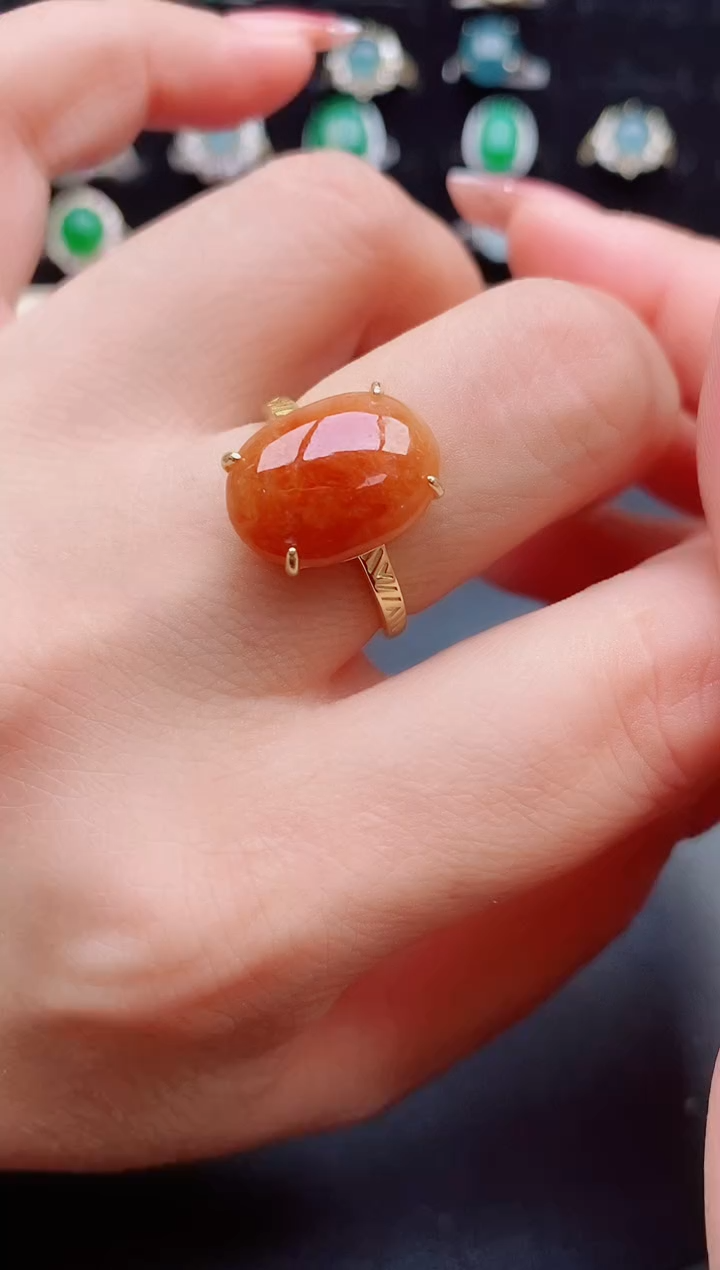 【闪购商品】翡翠戒指银S925镶嵌80500