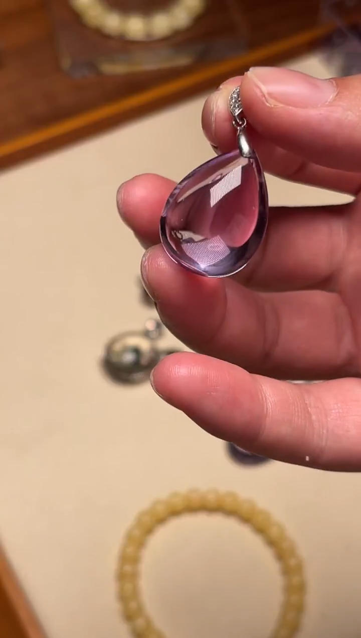 未镶嵌手串水晶Friday甄选 |  水滴（紫水吊坠）