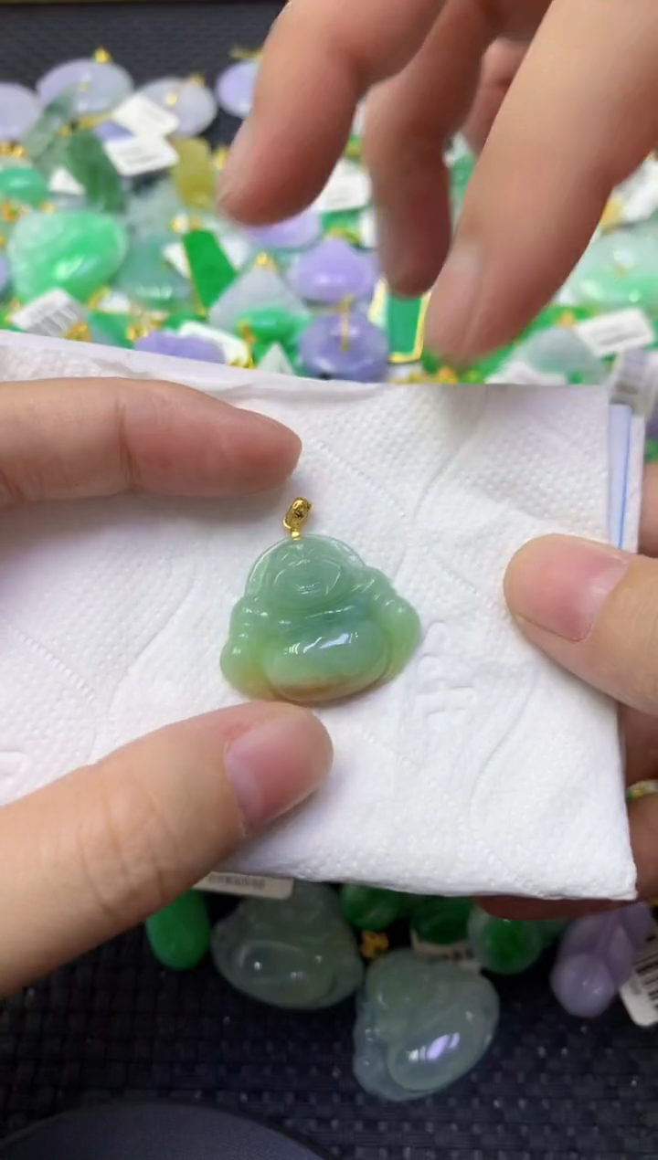 颈饰未镶嵌翡翠天然缅甸翡翠A货