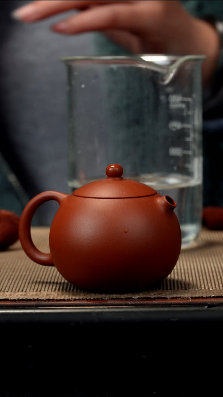 紫砂茶盏朱泥鱼嘴西施150CC