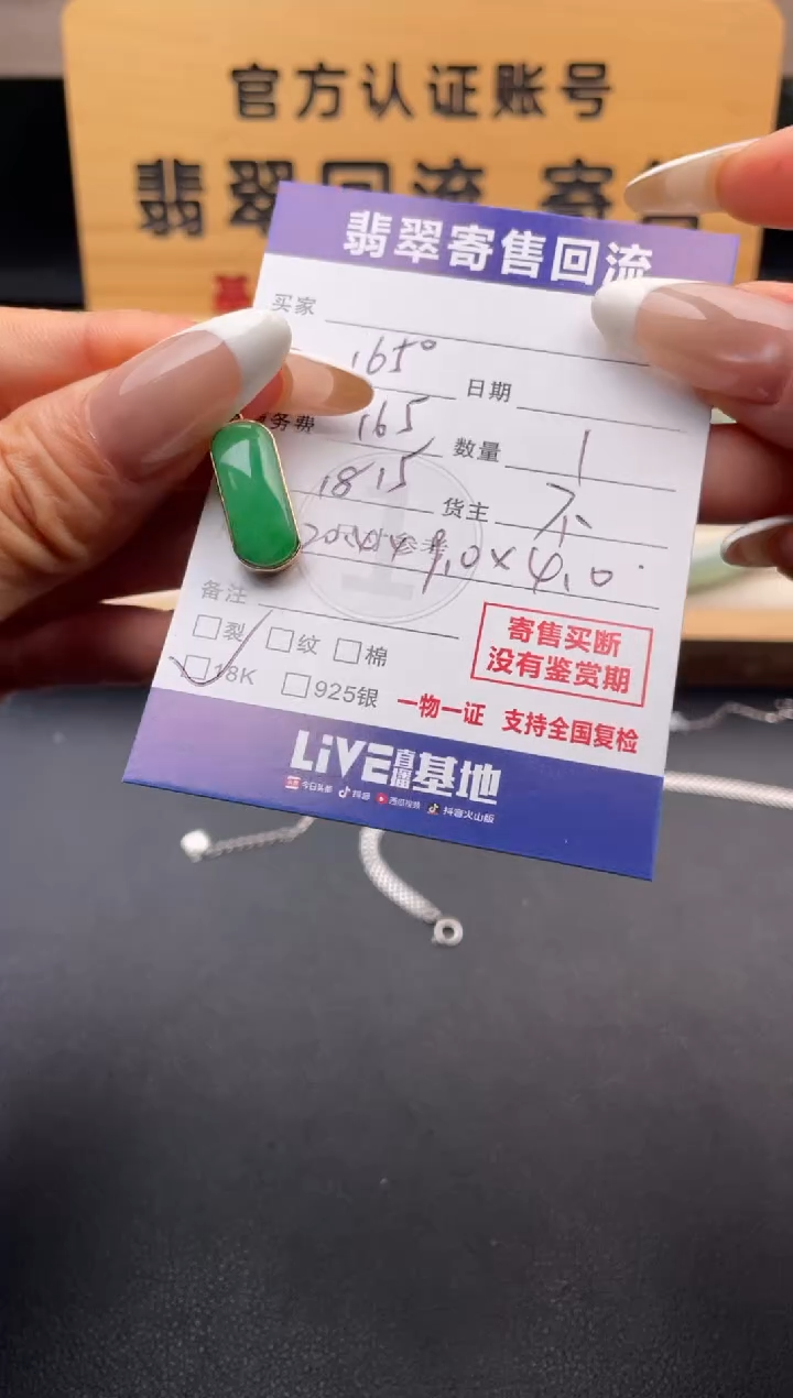 颈饰18K金镶嵌翡翠10147787