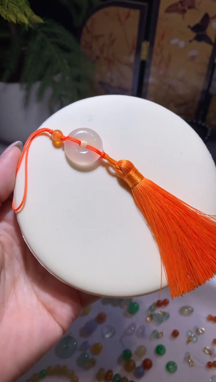 【闪购商品】玛瑙/玉髓吊坠(不含链)未镶嵌玛瑙平安扣 