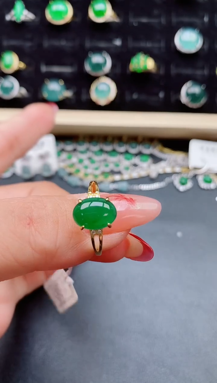 【闪购商品】翡翠戒指银S925镶嵌321321