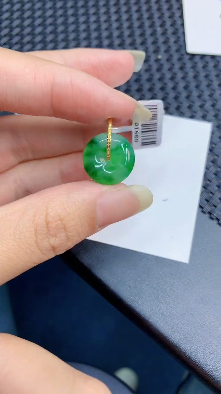 【闪购商品】翡翠颈饰18K金镶嵌000000008