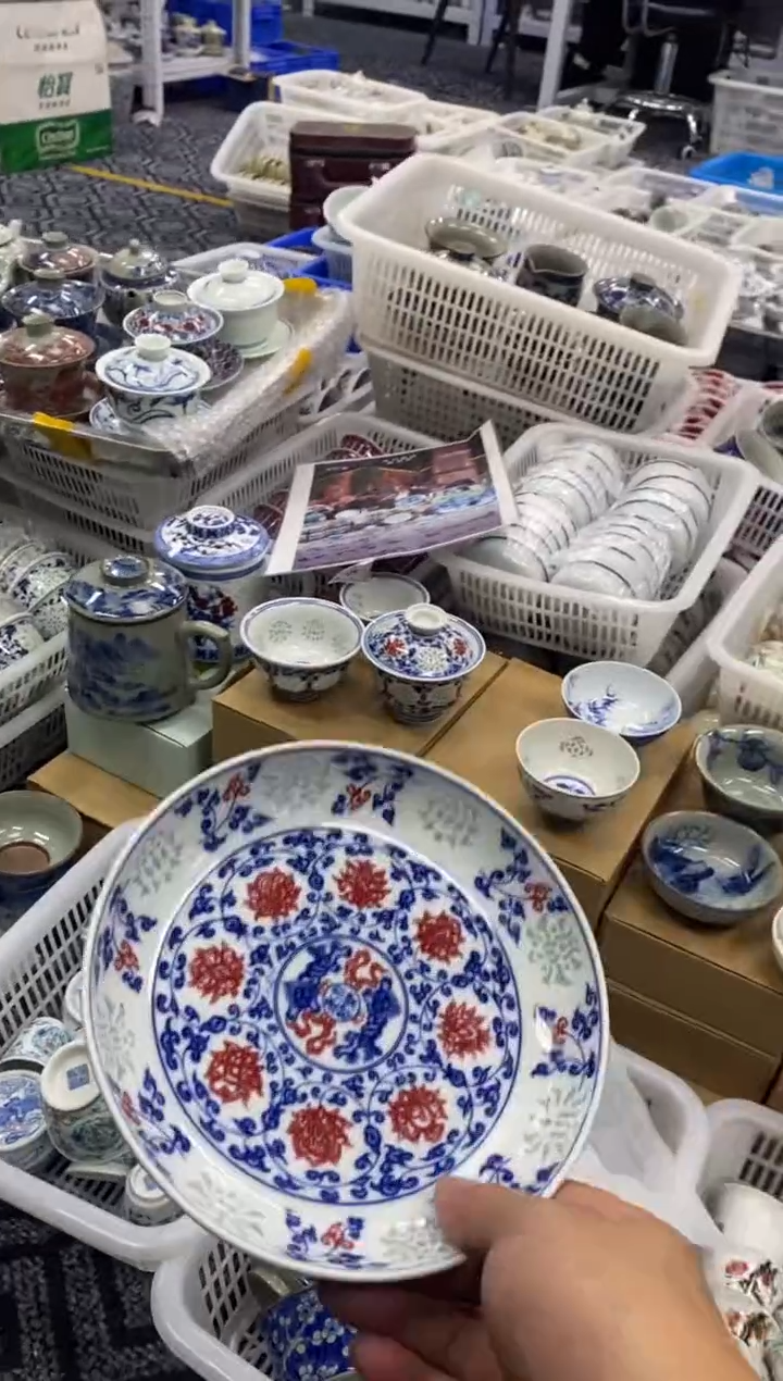 摆件陶景德陶瓷茶具壶承直径17.5