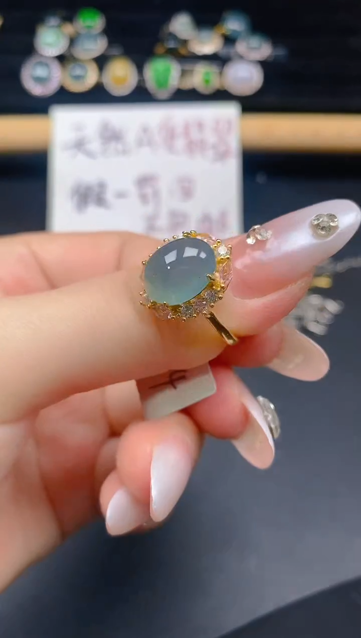 银S925镶嵌戒指翡翠43