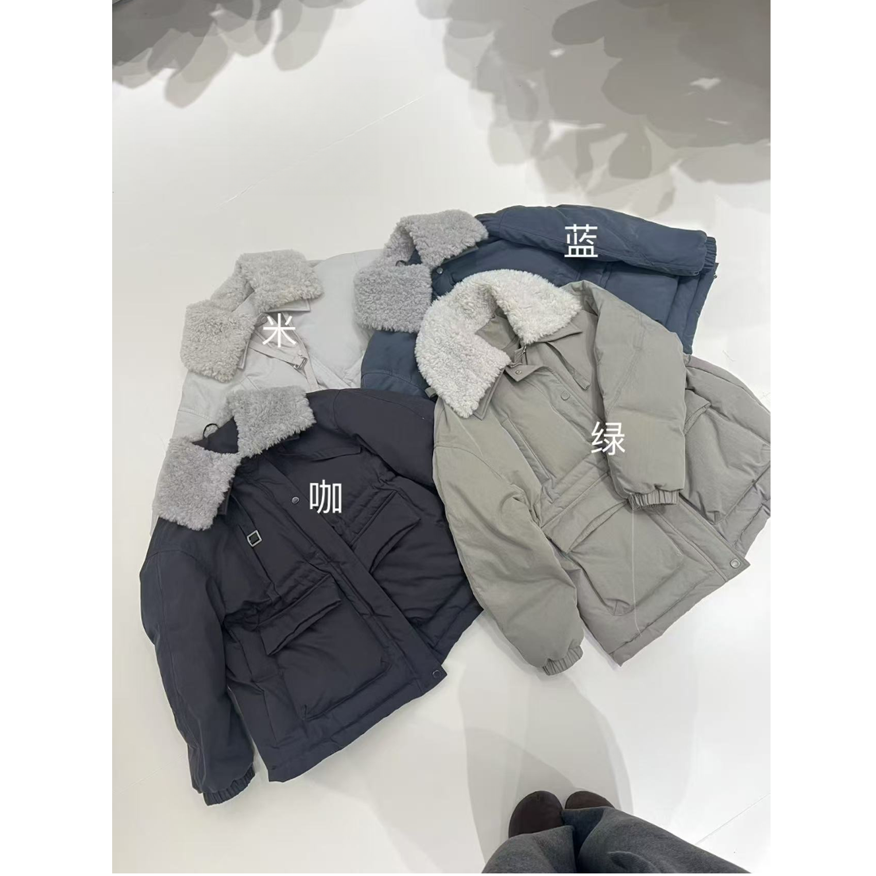 可溯源韩国订单“90白鸭绒”带抽绳中长款羽绒服～