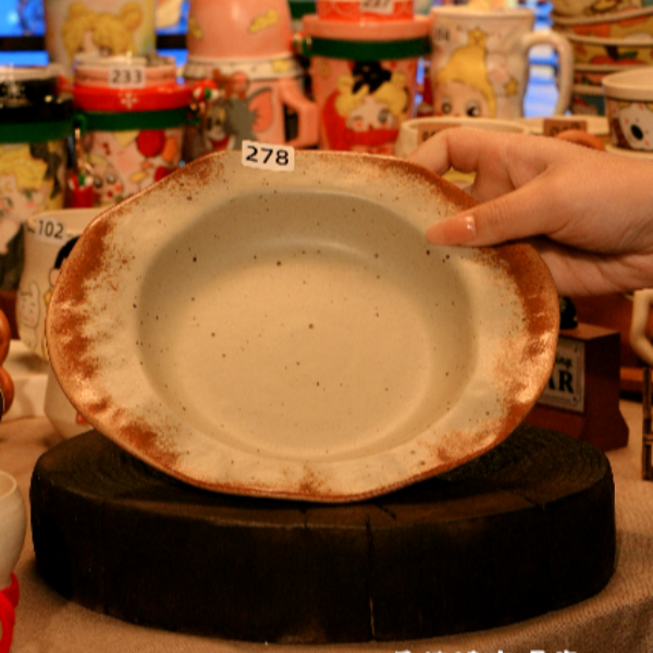 278景德镇设计师款高温陶瓷手工手绘餐具盘子