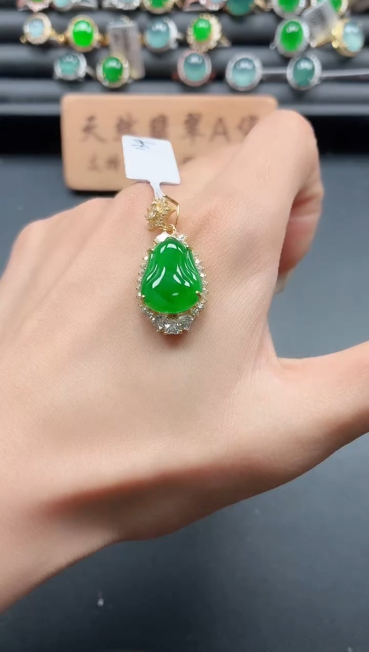 银S925镶嵌戒指翡翠111