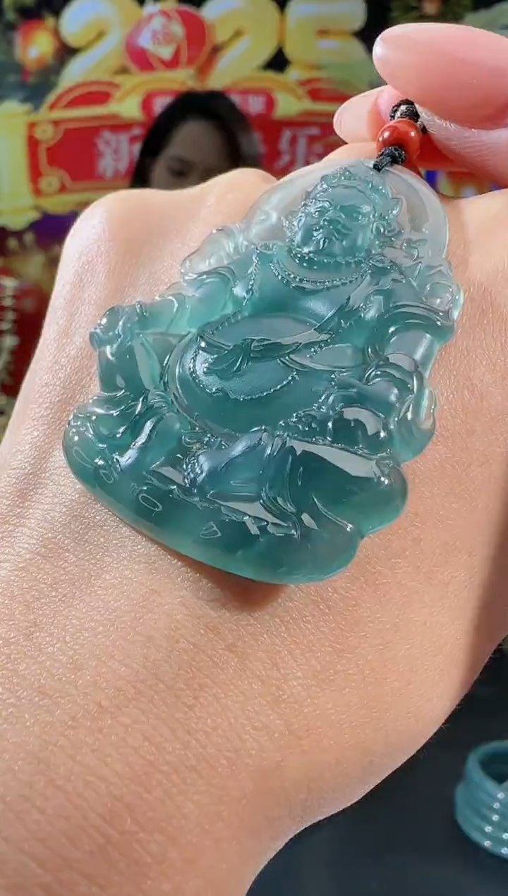 【闪购商品】翡翠吊坠(不含链)未镶嵌黄财神多样性发一