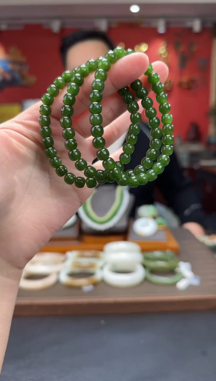 【闪购商品】和田玉手串未镶嵌碧玉直切手串 多样性发货拍一发一