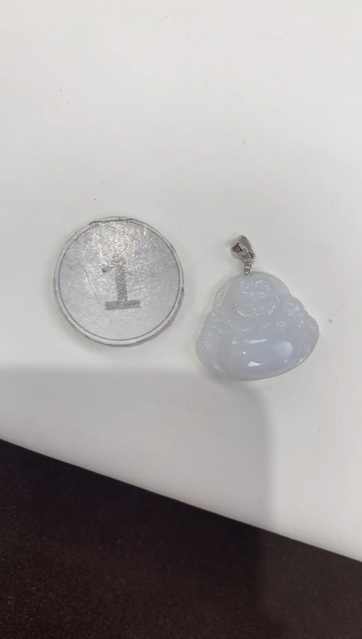 颈饰银S925镶嵌翡翠天然缅甸a货翡翠