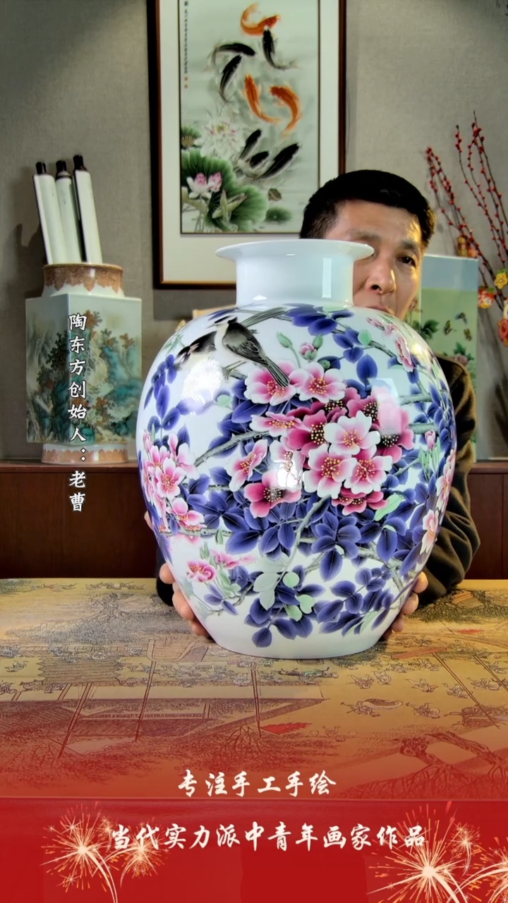 【闪购商品】其他景德镇陶冬陶瓷艺术作品花瓶瓷板画摆件