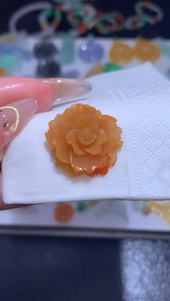 未镶嵌定制翡翠花花