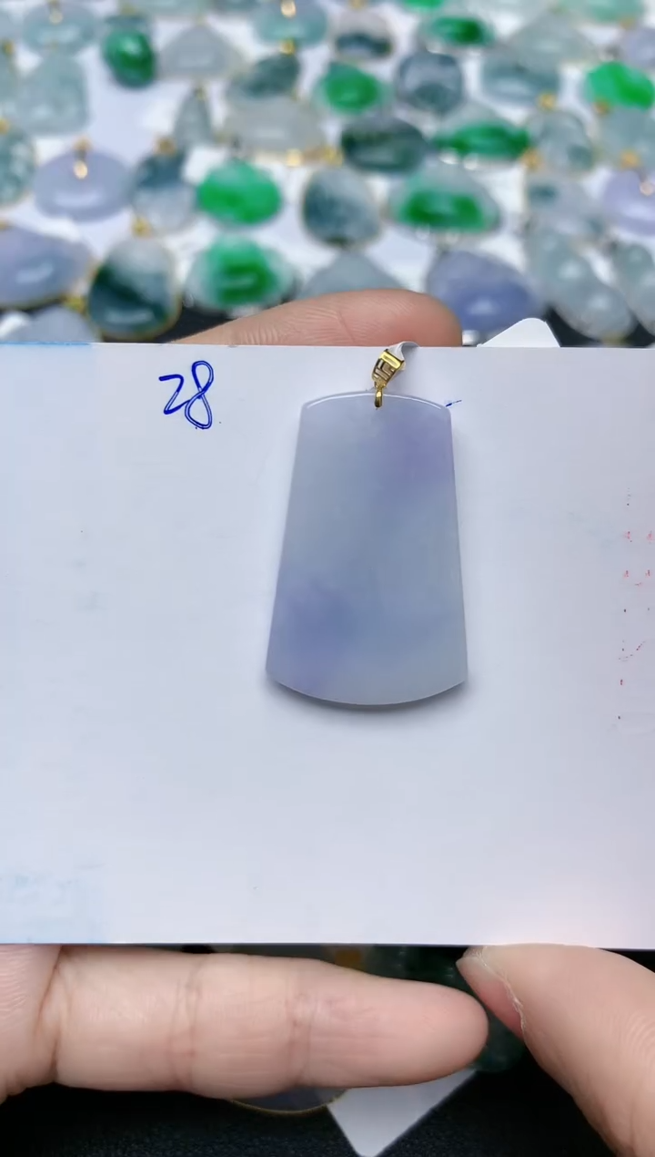 【闪购商品】翡翠颈饰18K金镶嵌天然翡翠A货    