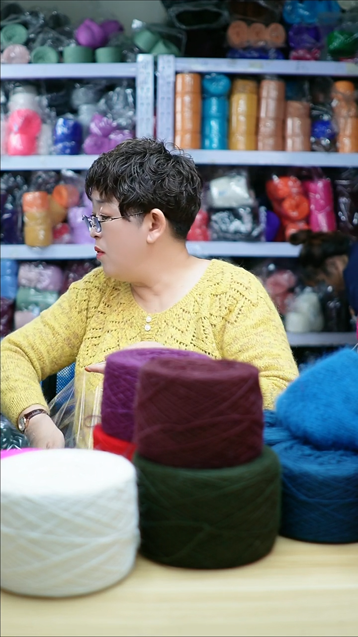 羊绒欢姐手编线A082