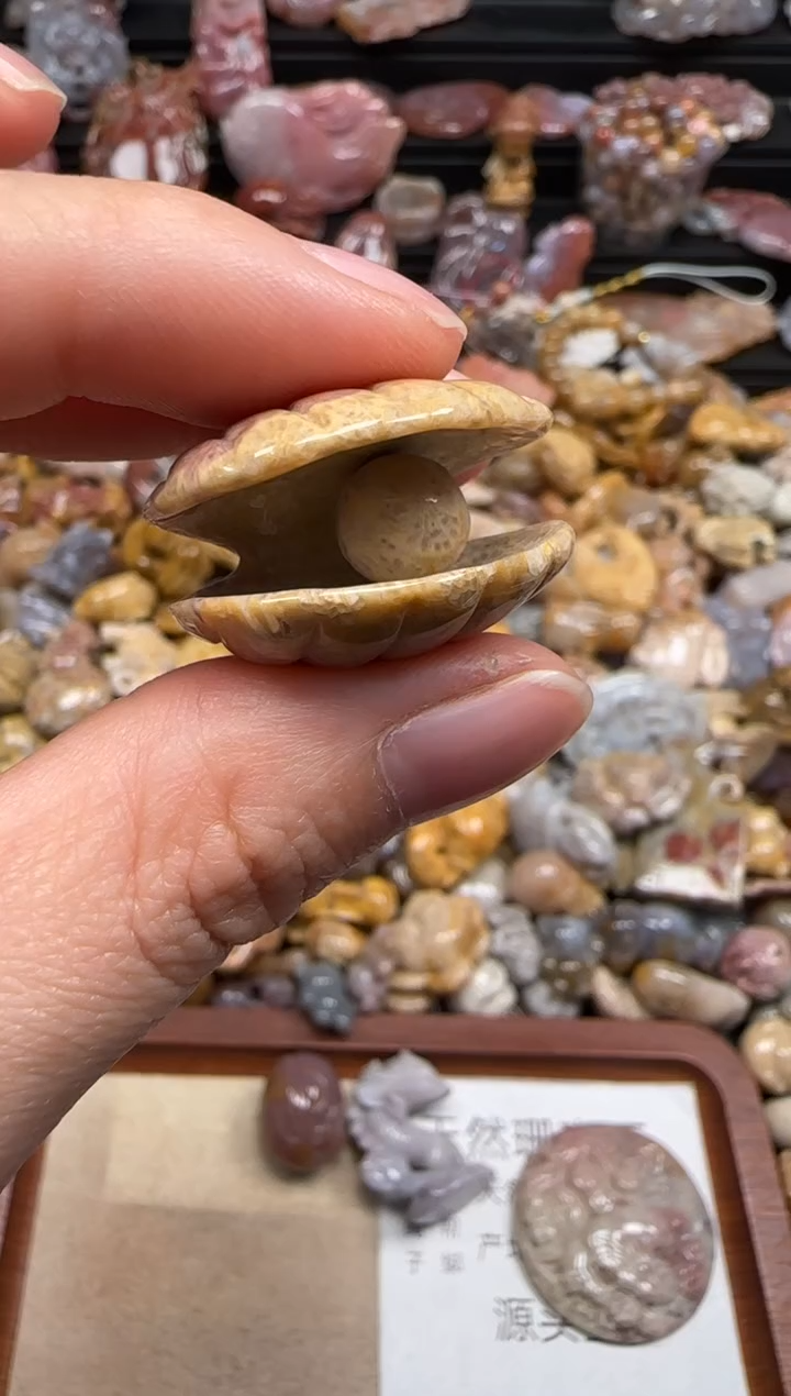 【闪购商品】硅化珊瑚（珊瑚玉）颈饰未镶嵌394