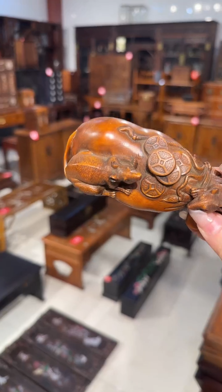 【闪购商品】木木艺黄杨木老鼠摆件258.888