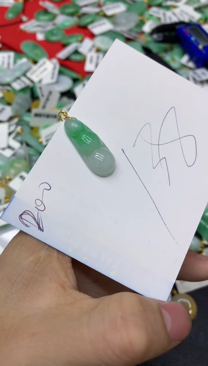 【闪购商品】翡翠颈饰18K金镶嵌1111111111