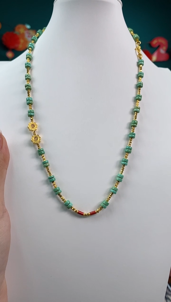 【闪购商品】绿松石珠宝奇石足金镶嵌1
