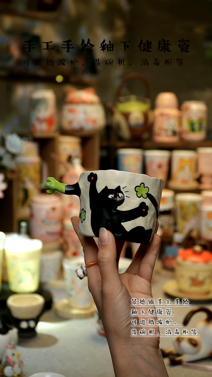 【闪购商品】杯景德镇陶瓷高温釉下彩&A864