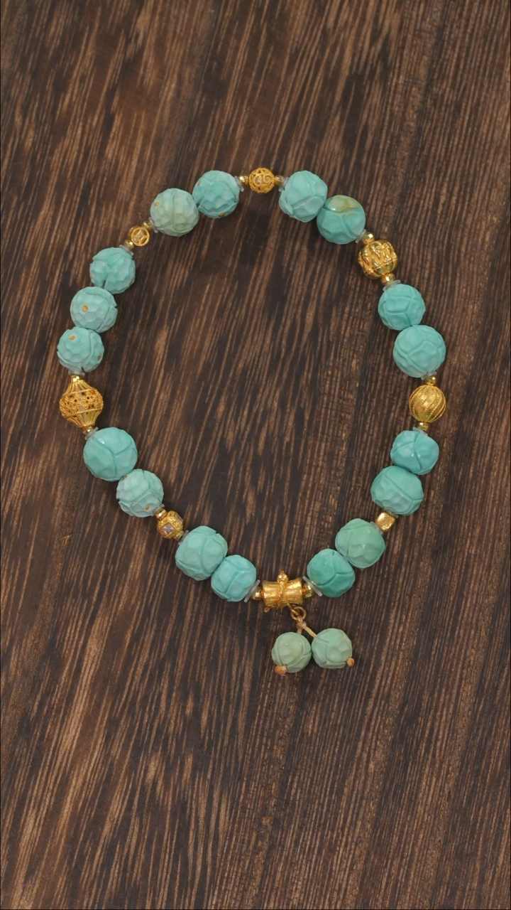 【闪购商品】绿松石手链18K金镶嵌1