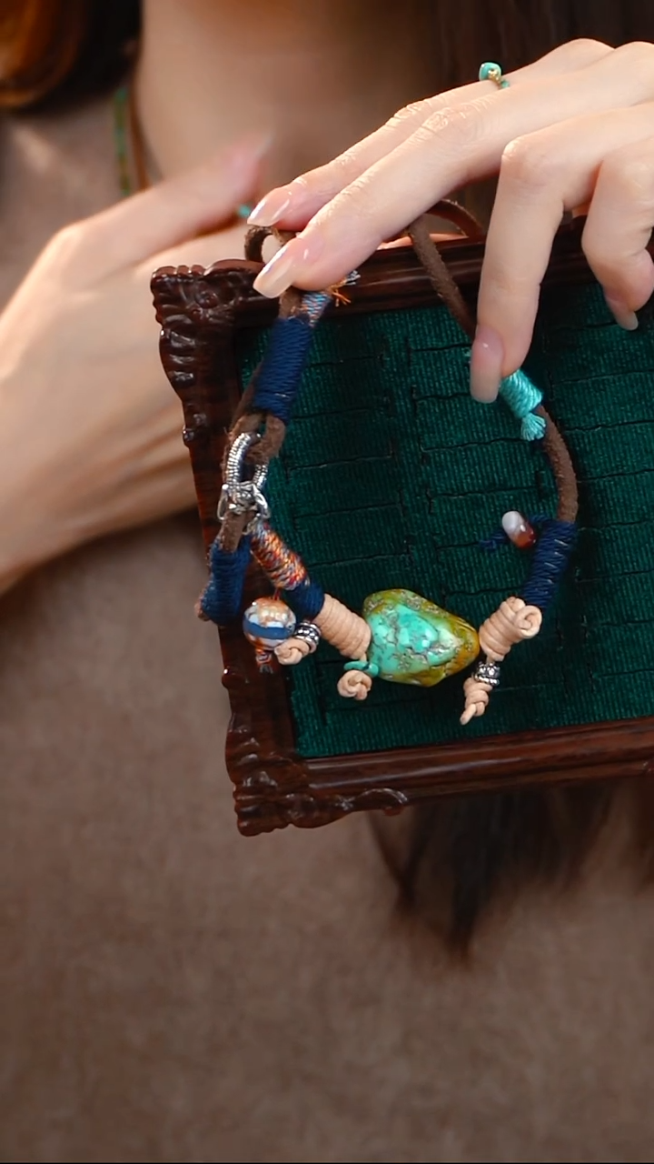 未镶嵌绿松石项链绿松