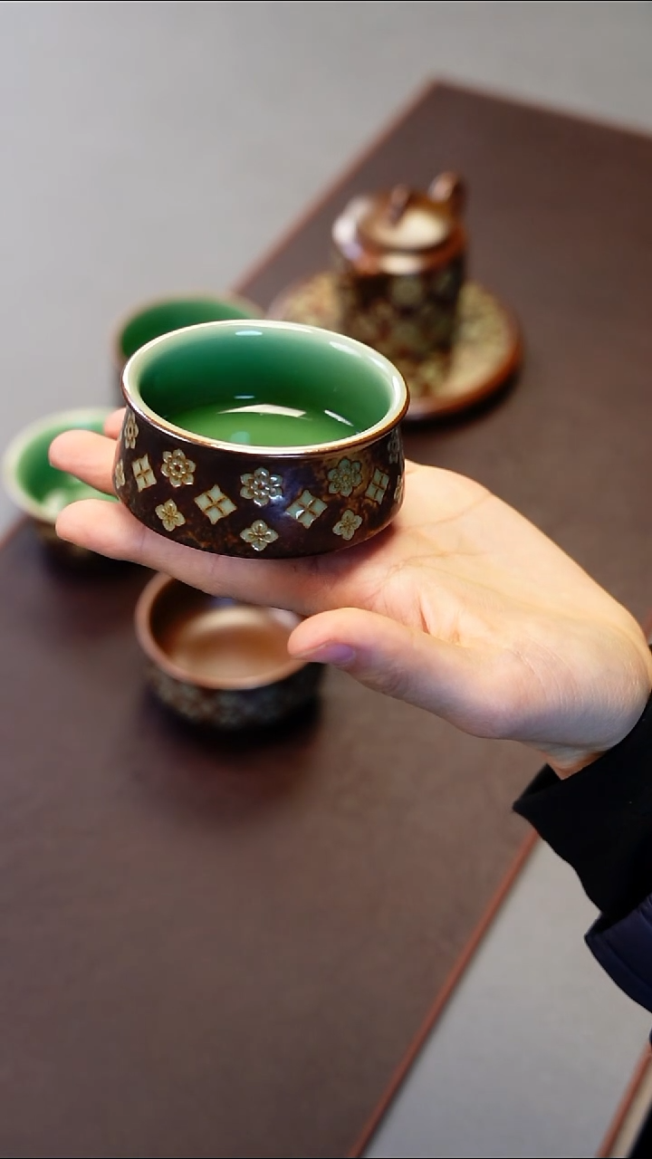 青瓷手工茶器包邮