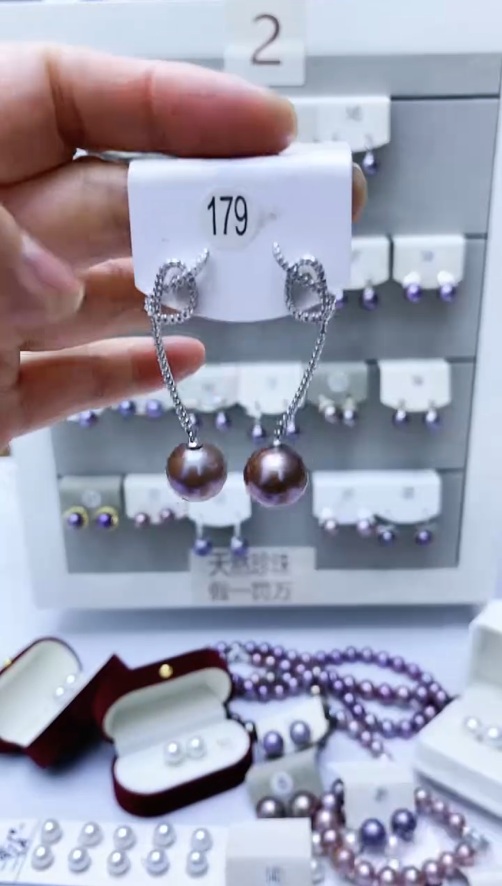 【闪购商品】淡水珍珠耳饰银S925镶嵌179