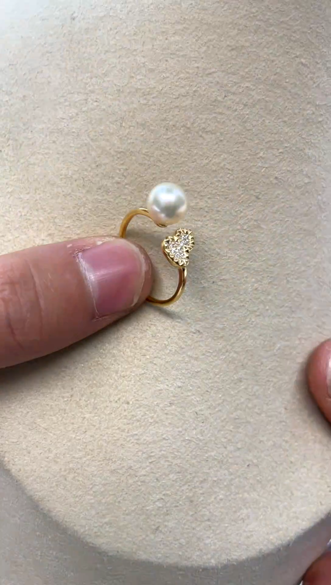 银S925镶嵌戒指海水珍珠 