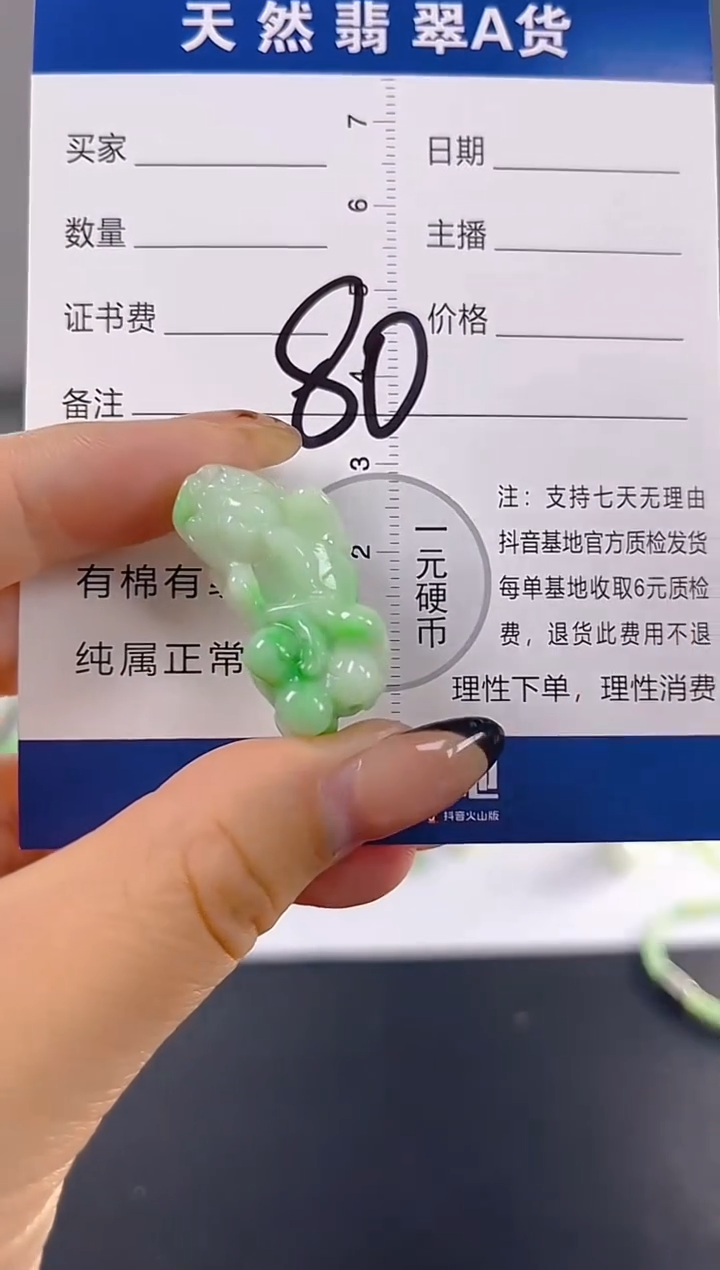 颈饰未镶嵌翡翠天然A货缅甸翡翠   