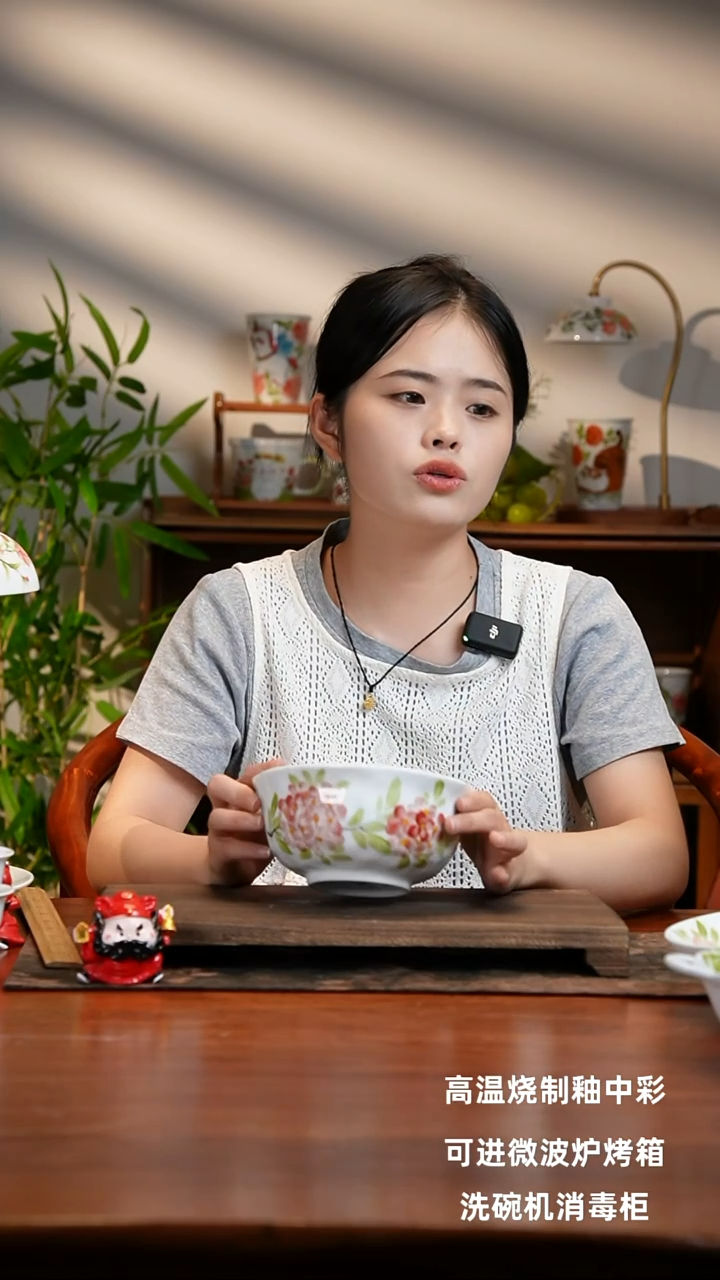 景德镇手绘釉中彩（食品级）捏捏碗