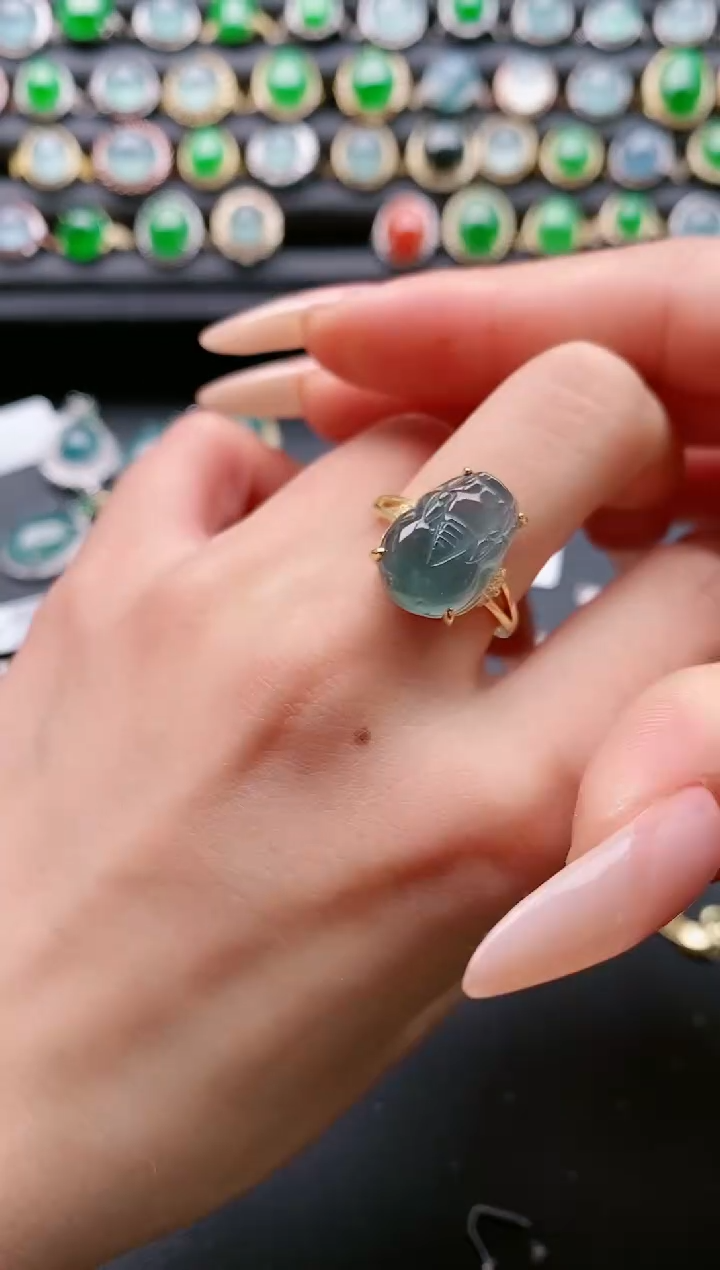 【闪购商品】翡翠戒指银S925镶嵌111111
