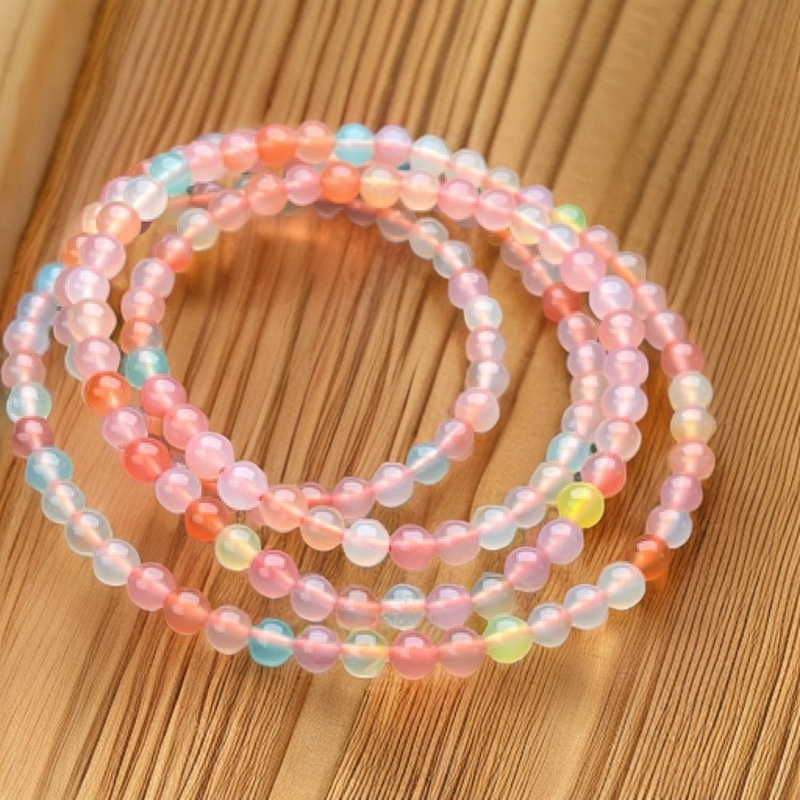 盐源玛瑙彩冻多宝手串