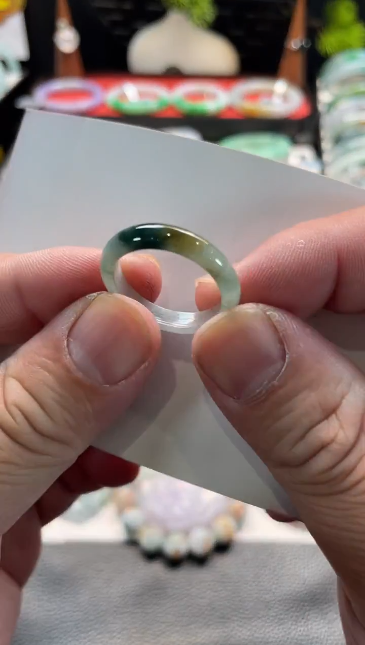 未镶嵌戒指翡翠42号链接 有纹裂22 23