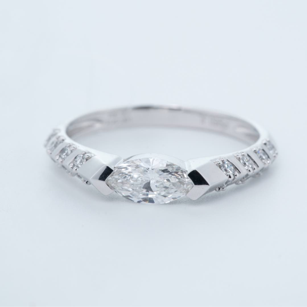 实验室培育钻石铂金马眼轻奢气质时尚排戒