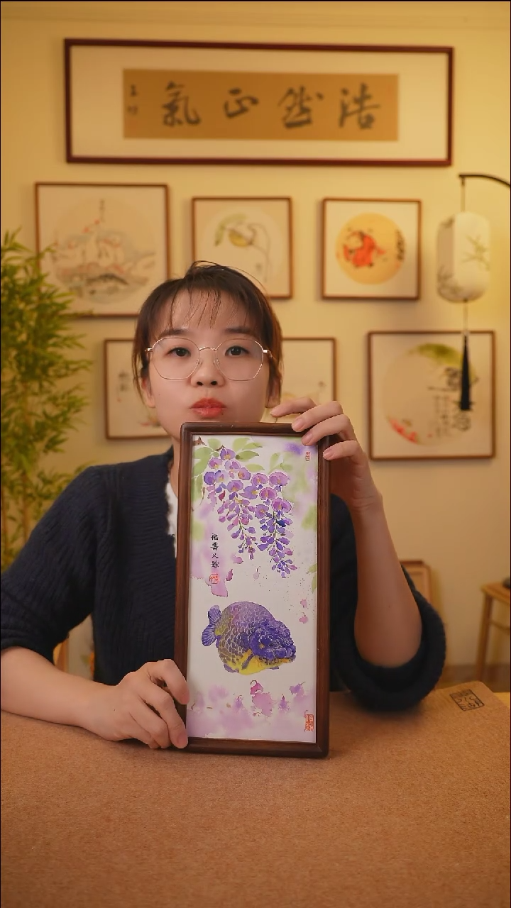 横款鹿鸣现代美术馆-岳倚竹老师作品