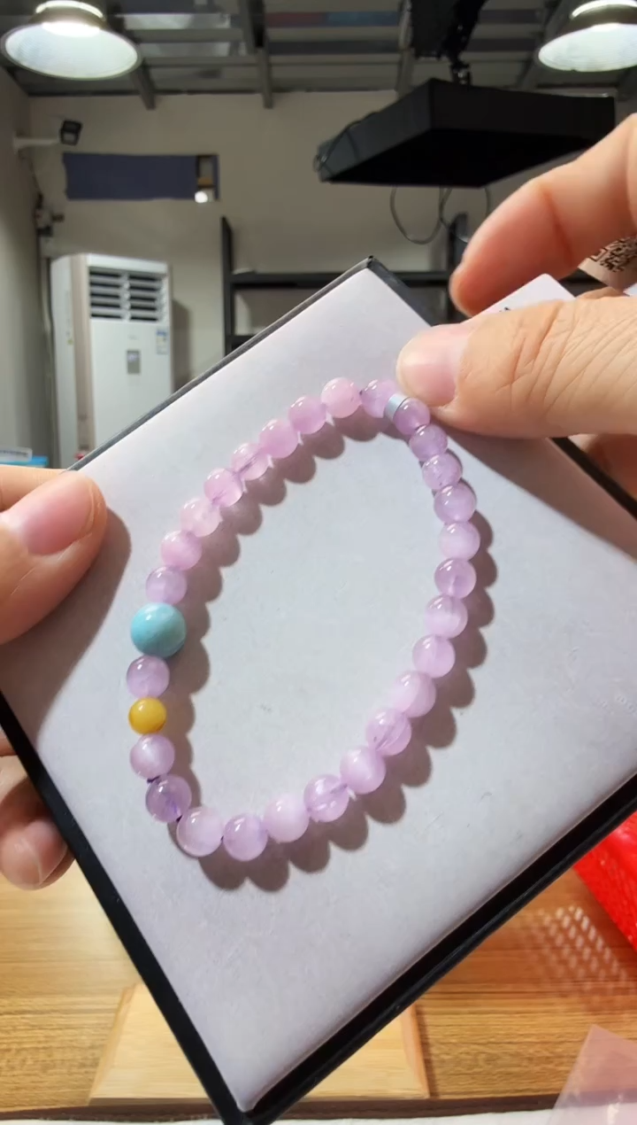 未镶嵌锂辉石手链优0137 约6mm