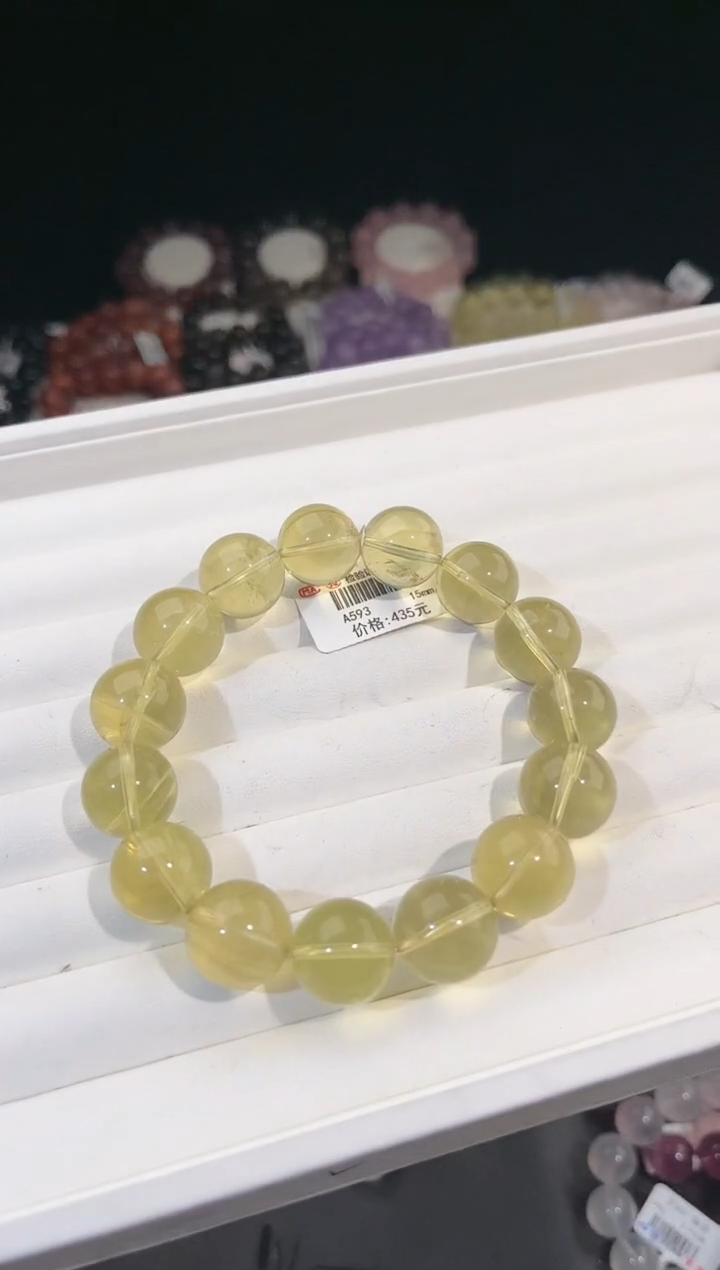 【闪购商品】水晶手链未镶嵌多样性发一黄泡泡15mm